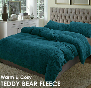 Teal fleece bedding sale