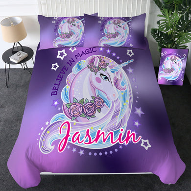 Customised Unicorn Kids Bedding Set