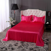 Load image into Gallery viewer, Satin Flat Sheet or Pillowcases - Various Colours