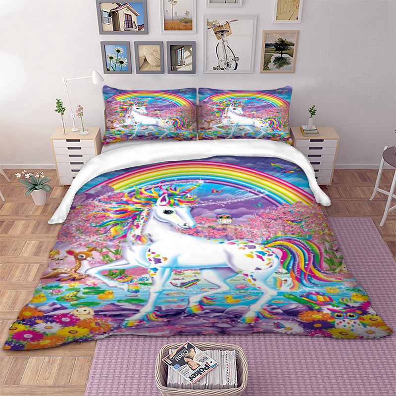 Unicorn bed hotsell set full